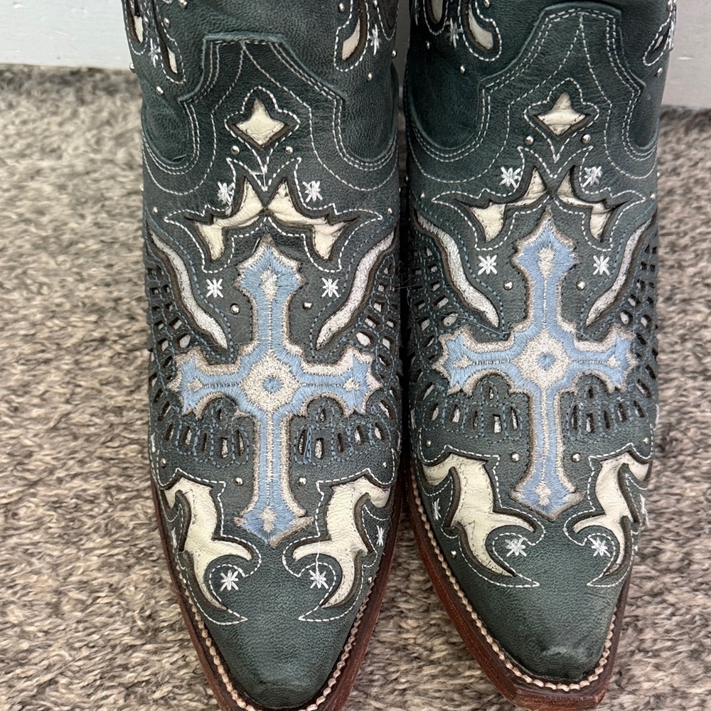 J.B. Dillon Leather Cowboy Boots - Picture 7 of 8